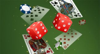 Kocka és pókerkártya