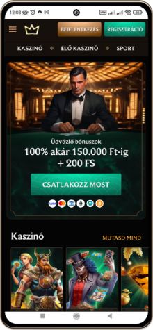 Crownplay Casino mobil képernyő