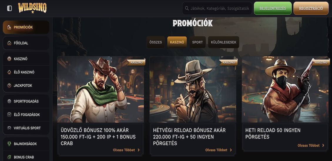 Wildsino Casino bónusz ajánlat