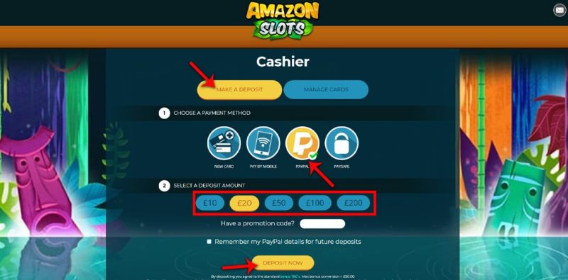 Paypal útmutató: hogyan lehet Paypal-lal befizetni egy kaszinóba? - 3. lépés