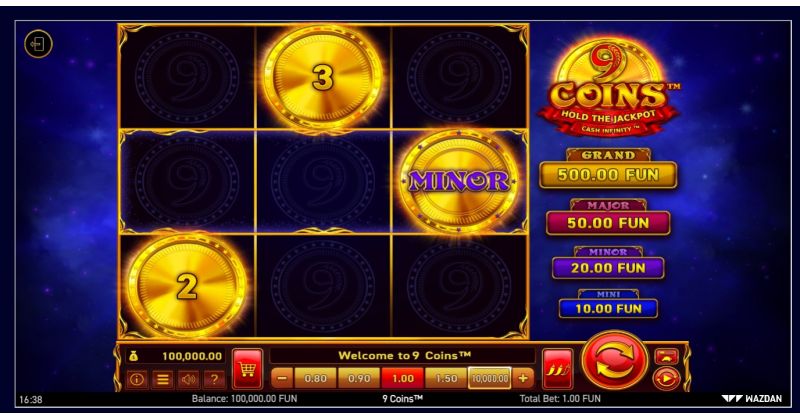 Játssz a A Wazdan 9 Coins online nyerőgépe slottal most ingyen! | Kaszinok Online